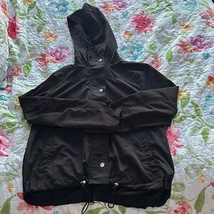 Love tree lightweight black rain jacket
